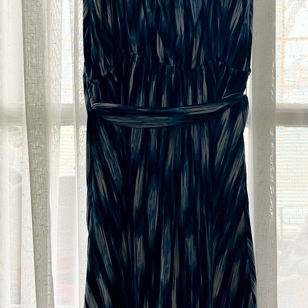 Lane Bryant Blue and Black Maxi Dress